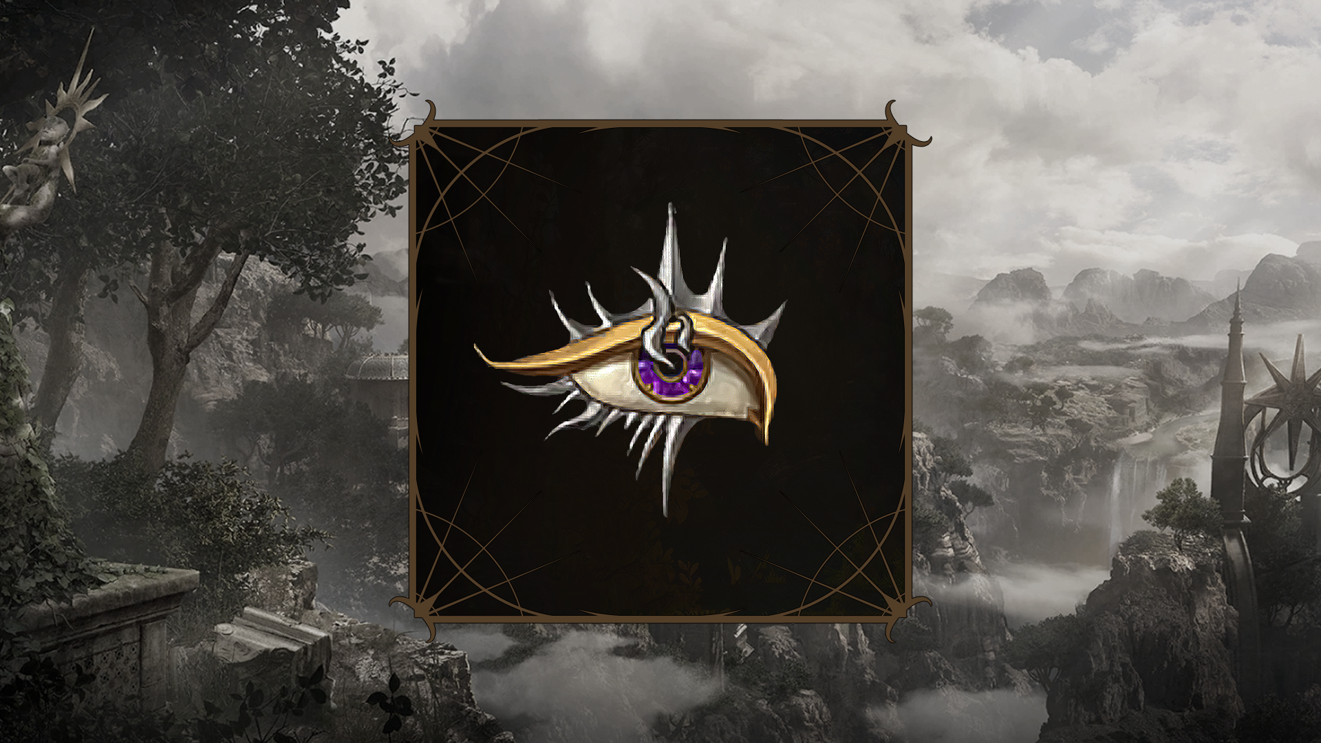 Warlock icon from Baldur’s Gate 3 over a grey tone backdrop.